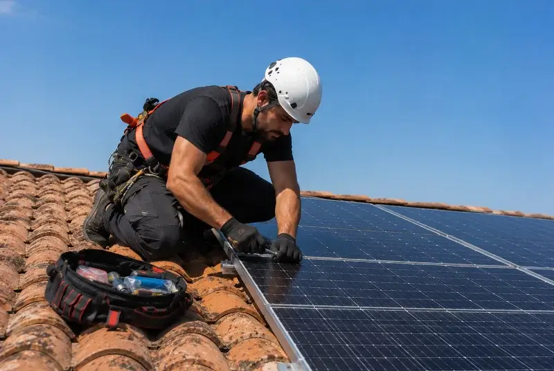 Maintenance et monitoring de panneaux solaires à Bidos
