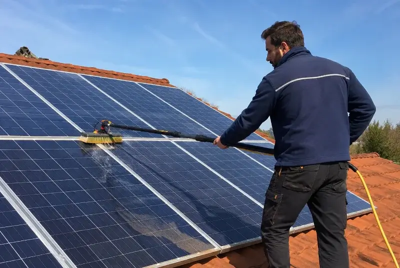 Nettoyage et entretien de panneaux solaires à Bidos